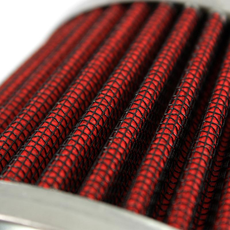 3.0inch Cold Air Intake Filter Red Universal Washable Reusable for Sport Racing Car Engine Intake Pipe 76mm High Flow Air Filter