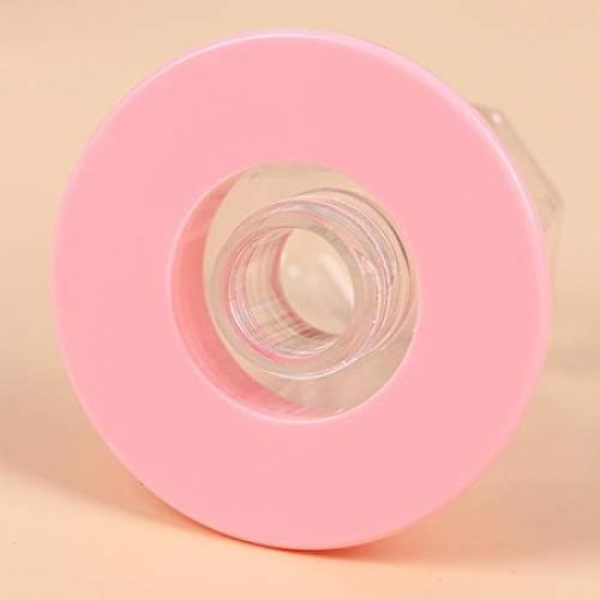 10 Pcs 8ml Pink Empty Lip Gloss Tube Bottle Diamond Ring Shape Plastic Refillable Lipgloss Tube Container Clear Lip Glaze Tube Wand Brush Lip Oil