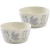 Minoru Pottery Mino Ware PLANTAREE-LINTU- 105 Pack Bowl, White, Set of 2, 10.5cm