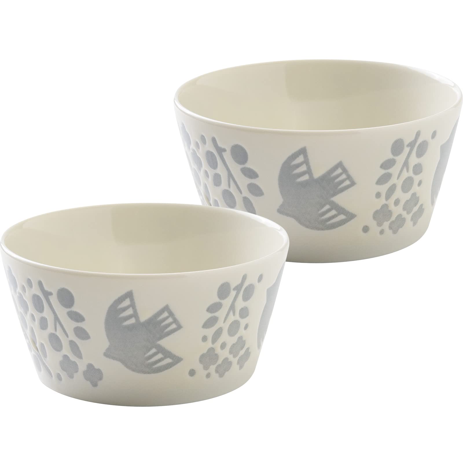 

Minoru Pottery Mino Ware PLANTAREE-LINTU- 105 Pack Bowl, White, Set of 2, 10.5cm