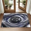 Borussia Dortmund Design Crystal Velvet Rug Soft Decorative Mat for Bedroom Entrance