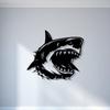 Shark Metal Wall Art Man Cave Decor Game Room Gift