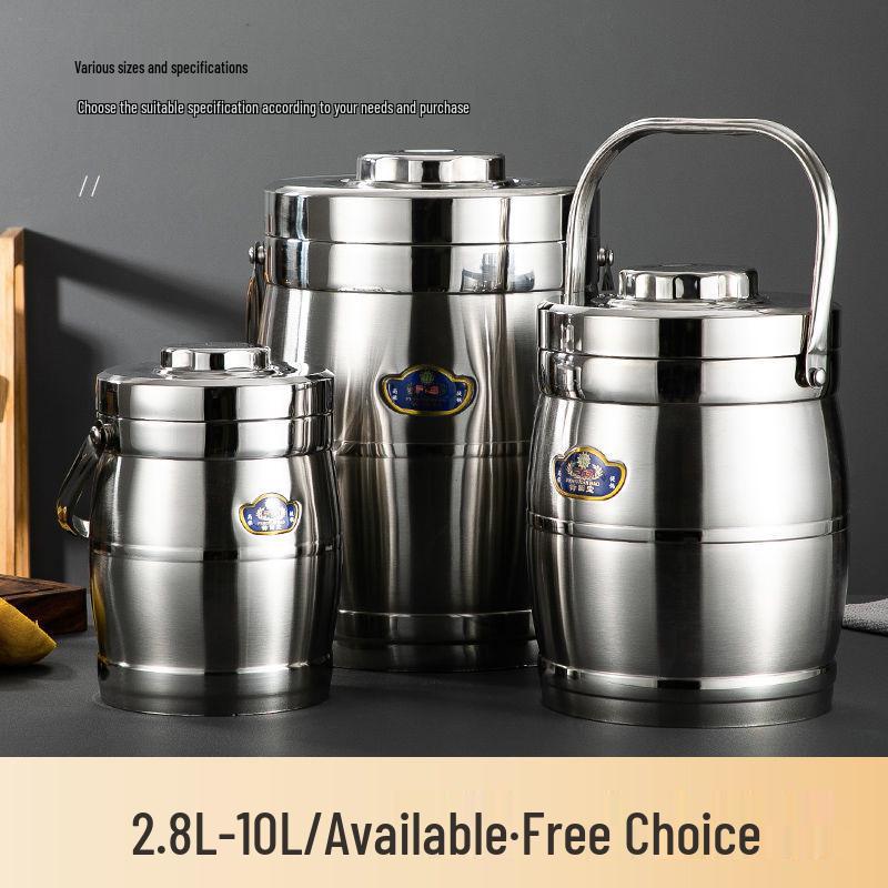 Portable Stainless Steel Insulated Lunch Box & Soup Container with Large Capacity