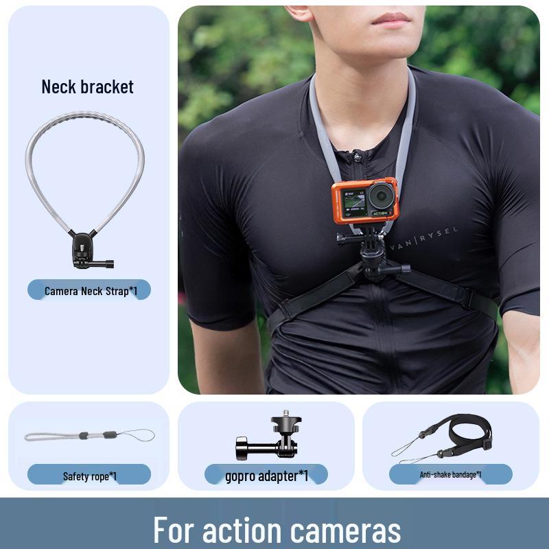 Neck-Mount Magnetic Anti-Shake Phone Stand for First-Person Shooting & Live Streaming