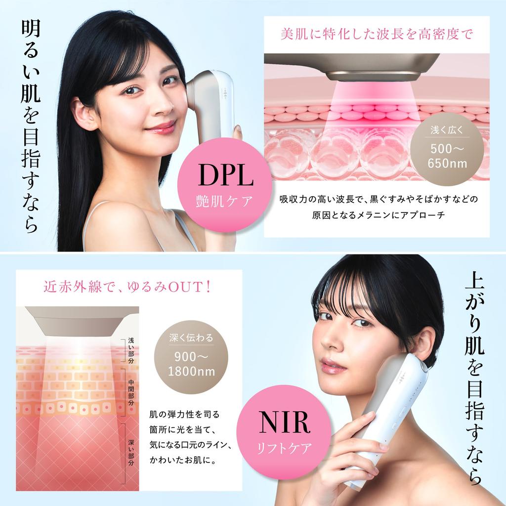 WAVEWAVE Hair Removal Device Optical Beauty Device Compatible with IPL NIR DPL VIO Men Women 15J Glossy Skin Loosen Unwanted Hair Care Transparent