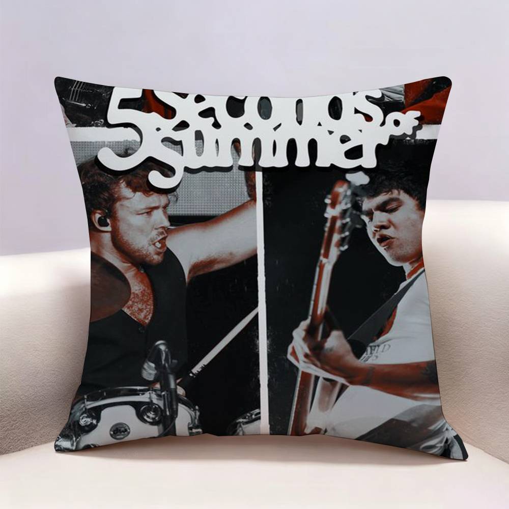 SOS SSeconds of Summer Doublesided print Pillow Case for Sofa Living Room Home office Decor Protective Cover