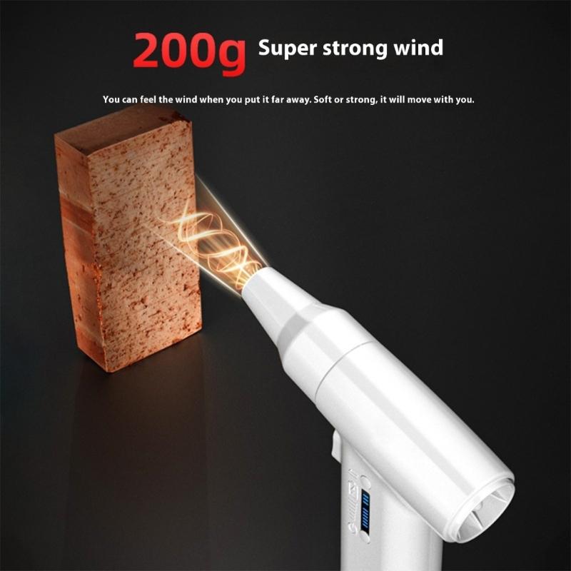 Portable Small Handheld Fan 3000mAh Air Blower with 80000RPM 6 Speed Adjustable USB Rechargeable for Travel Home