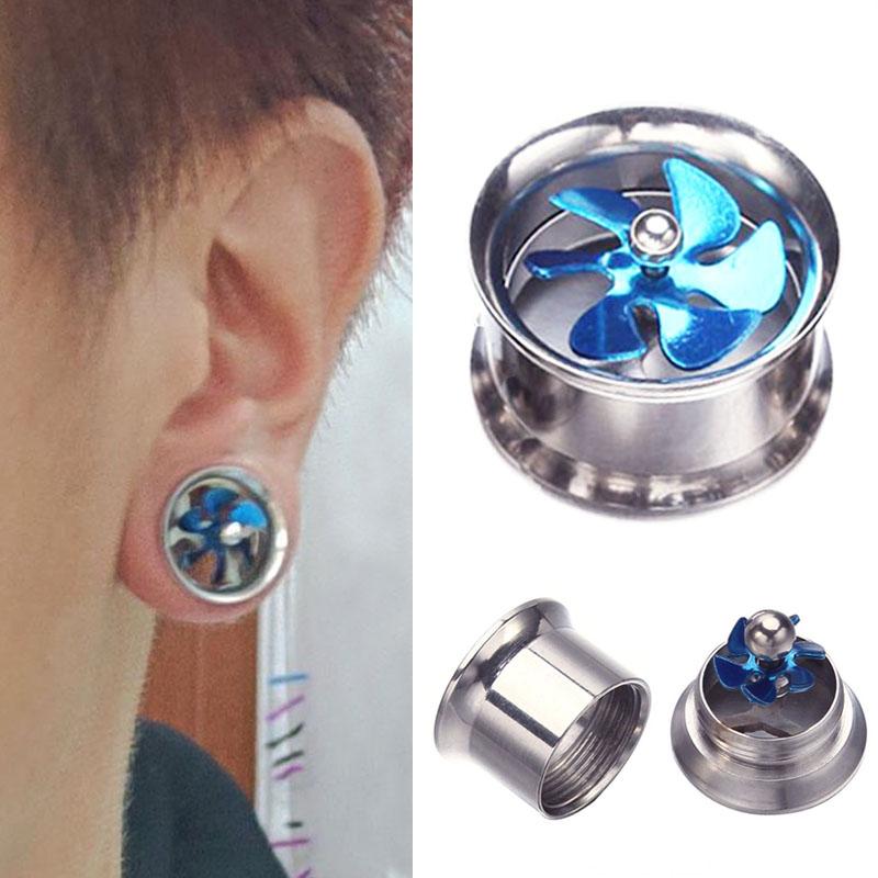 1Pc Screwfix Propeller Tunnel Ear Plugs and Gauges Flesh Piercing
