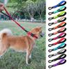 25/46cm Heavy Duty Short Nylon Dog Leash Training Control Reflective Threads Pet Leash with Zinc Alloy Lock Correa Para Perro