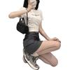 Grey Sophisticated A-Line Suit Skirt for Women Summer Sweet & Edgy Academic Style High Waist Slimming Bodycon Short Casual All-match Versatile Skirt