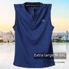 Vestă sport din bumbac respirabil 8XL pentru bărbați, tricou cu umeri tăiat fără mâneci