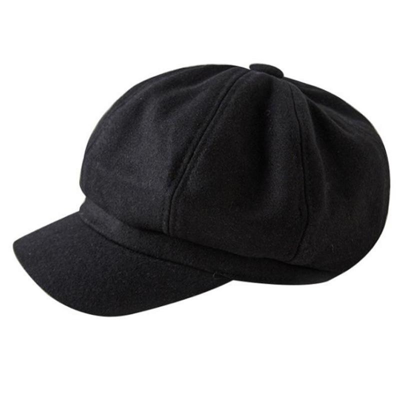 Corduroy Cap Women Newsboy Octagonal Cap Vintage British Spring Solid Painter Eight Panel Beret hat