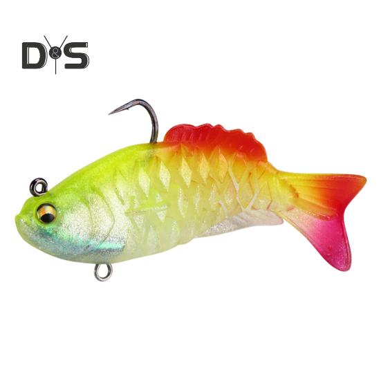9,5 cm/20 g Angelköder mit mehreren Gelenken und scharfem Haken. Mehrteiliger PVC-Swimbait. Realistischer bionischer Kunstköder für das Süßwasser-Salzwasserangeln