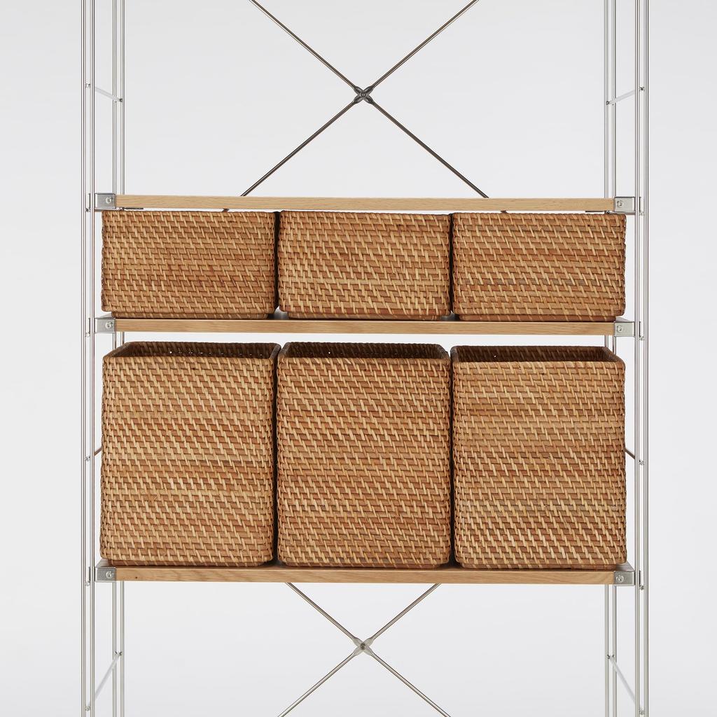 MUJI Cesto Rettangolare in Rattan Impilabile Medio L36 x P26 x H16cm 47381306 Cesto - (V) ca.