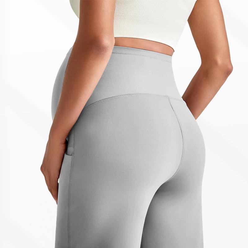 European Maternity Wide-Leg Pants: High Waist, Breathable, Belly Support, Comfortable Fit for Autumn & Winter.