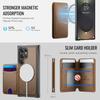 Leder Handyhülle für Samsung Galaxy S26 Ultra S25 Edge S24 Plus S23 FE S22 S21 S20 Note20 Abnehmbares Magnetisches Kartenfach Brieftasche