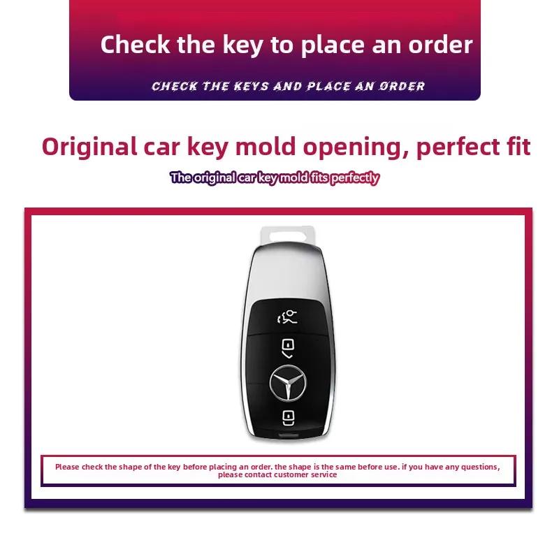 Car Key Case Cover Shell For Mercedes Benz A C E S G Class GLC CLE CLA GLB GLS W177 W205 W213 W222 X167 AMG Keychain CE6