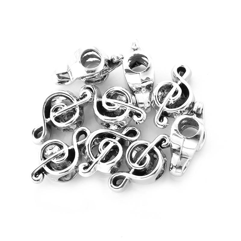 10pcs/lot Alloy Large Holes Beads Simple Pendant Charm Beads Fit DIY Original Bracelet Jewelry Making Accessories