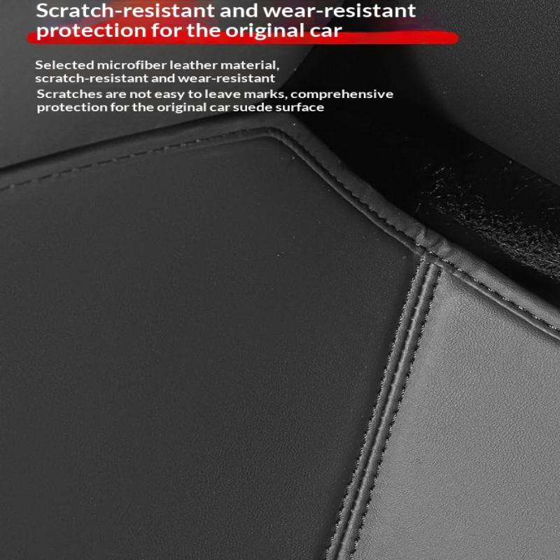 Car Door Sill Protector Set For Model Y Microfiber Leather Anti Scratch Kick Pad Threshold Protection Guard Strip Interior