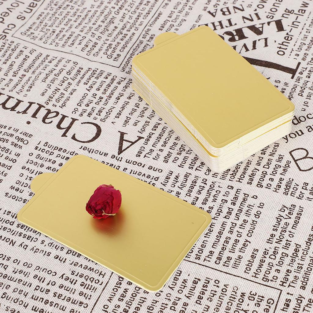 100 Stück Mousse Kuchenbretter Gold Papier Cupcake Dessert Aussteller Tablett Hochzeit Geburtstagstorte S