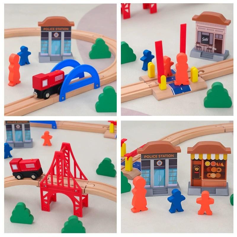 High-Quality Multiple High-Quality Wooden High-Quality Train High-Quality Track Collection Kit Play Sets High-Quality For High-Quality Children