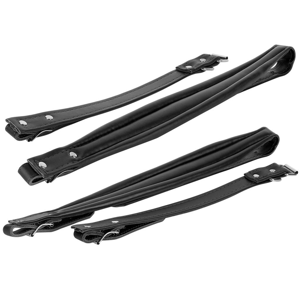 2Pcs Accordion Strap Shoulder Set Kit Adjuatbale PU Leather Accessory for 16?120 BassBlack