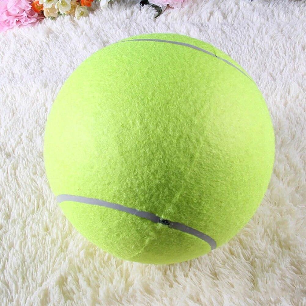 Pet Dog Toy Big Ball Inflatable Rubber Tennis Ball Dog Play Supplies (No Air Pump)