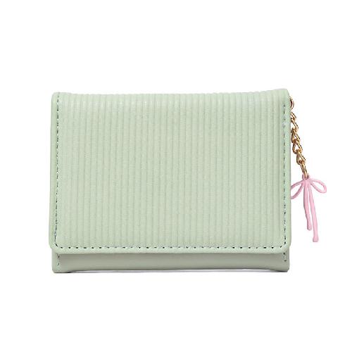 Korean Student Card Card Bag Cute Short Wallet Women Bow Leather Money Holder Wallet Three Fold Wallet Card Holder Coin Purse