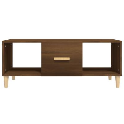 Coffee Table Brown Oak Effect 102 X 50 X 40 Cm Engineered Wood