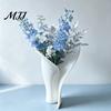 Minimalist Flower Holder 3D Printed Leaf Shaped Vase, Decorative Vase for Flowers Arrangement, Modern Tabletop Home Living Room Decor Table
