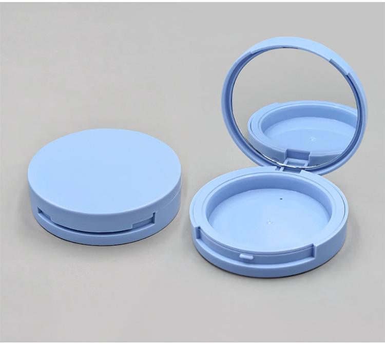59mm Universal Empty Compact with Mirror, Single Layer Case for False Lashes or Powder Foundation, Refillable