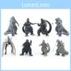 Achtteilige Godzilla Kong Kim Kampf Dinosaurier PVC Actionfigur Sammlung für Kinder und Dekoration