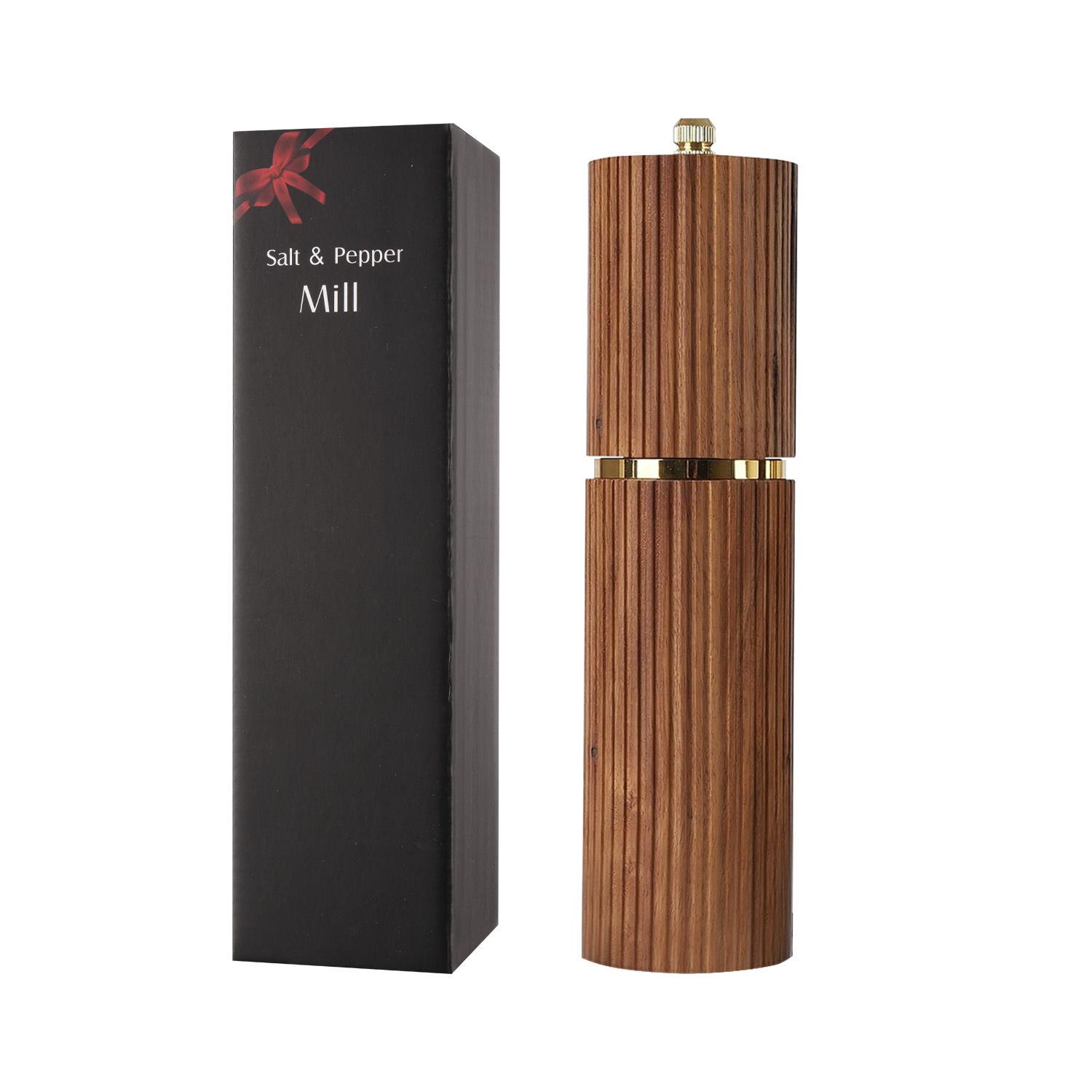 

Wooden Pepper Mill Manual Grinder Adjustable Coarse Fine Grinder for Peppercorn Sea Salt Spice Shaker Kitchen Tool коричневый