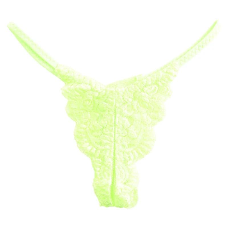 Sheer Stretch Crotch Sexy La Made In Available In 2 M and Green [La Pomme] T-back Shorts, Lace, Crack, Perforated, T-back Lingerie, Pomme, Japan,