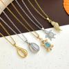 Ocean Sea Turtle Conch Summer Necklace Women's Small-Scale Design Trendy Beachwear Style Collar Chain