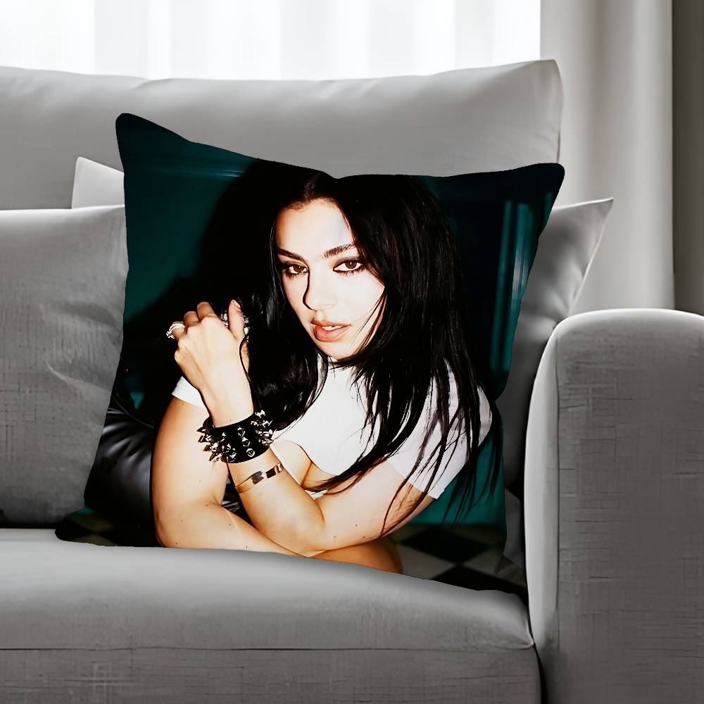 CCharli XXcx Singer Various Sizes Square Pillow Case For Car Home Bedchamber Decor Custom Valentine Gift