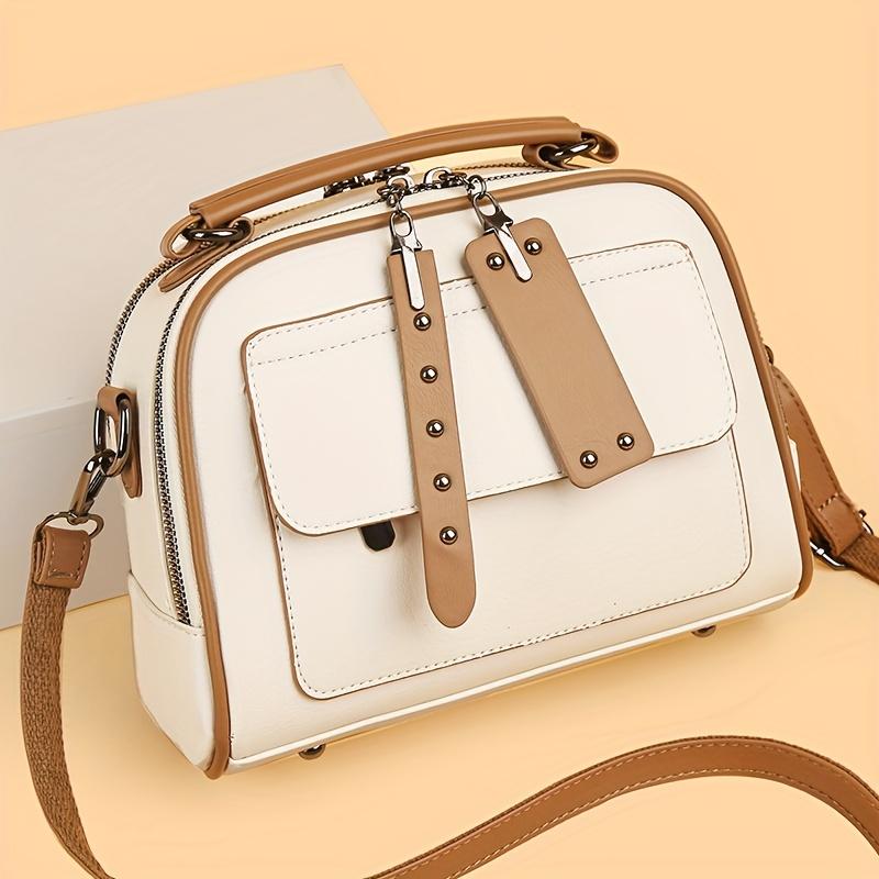 New Fashiable Women's Versatile Bag, Multi-layer Large Capacity Shoulder Bag, Simple Casual Leather Crossbody Bags