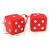 1 Pair Car Pendant Colorful Plush Dice Automobiles Rear View Mirror Charms Hanging Ornaments