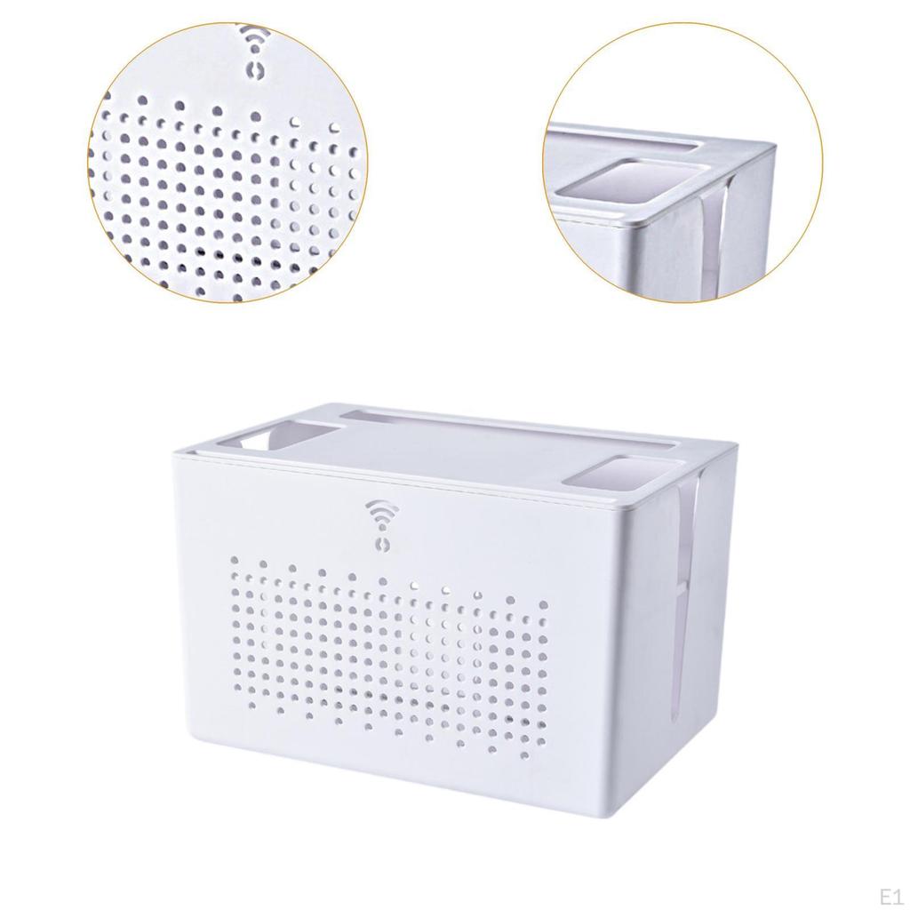Cable Management Box for Router And Power Strip Organizer
