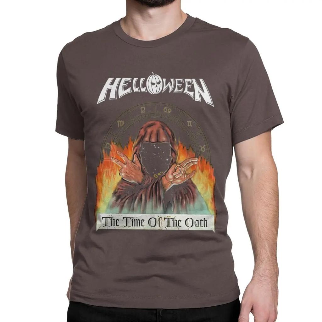 Helloween Metal pro unisex dámská trička The Time of the Oath Legrační trička Tričko s krátkým rukávem Čistá bavlna Nový příchod Topy