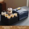 Light luxury Ru kiln wave express cup can be opened retro travel tea set outdoor business portable set