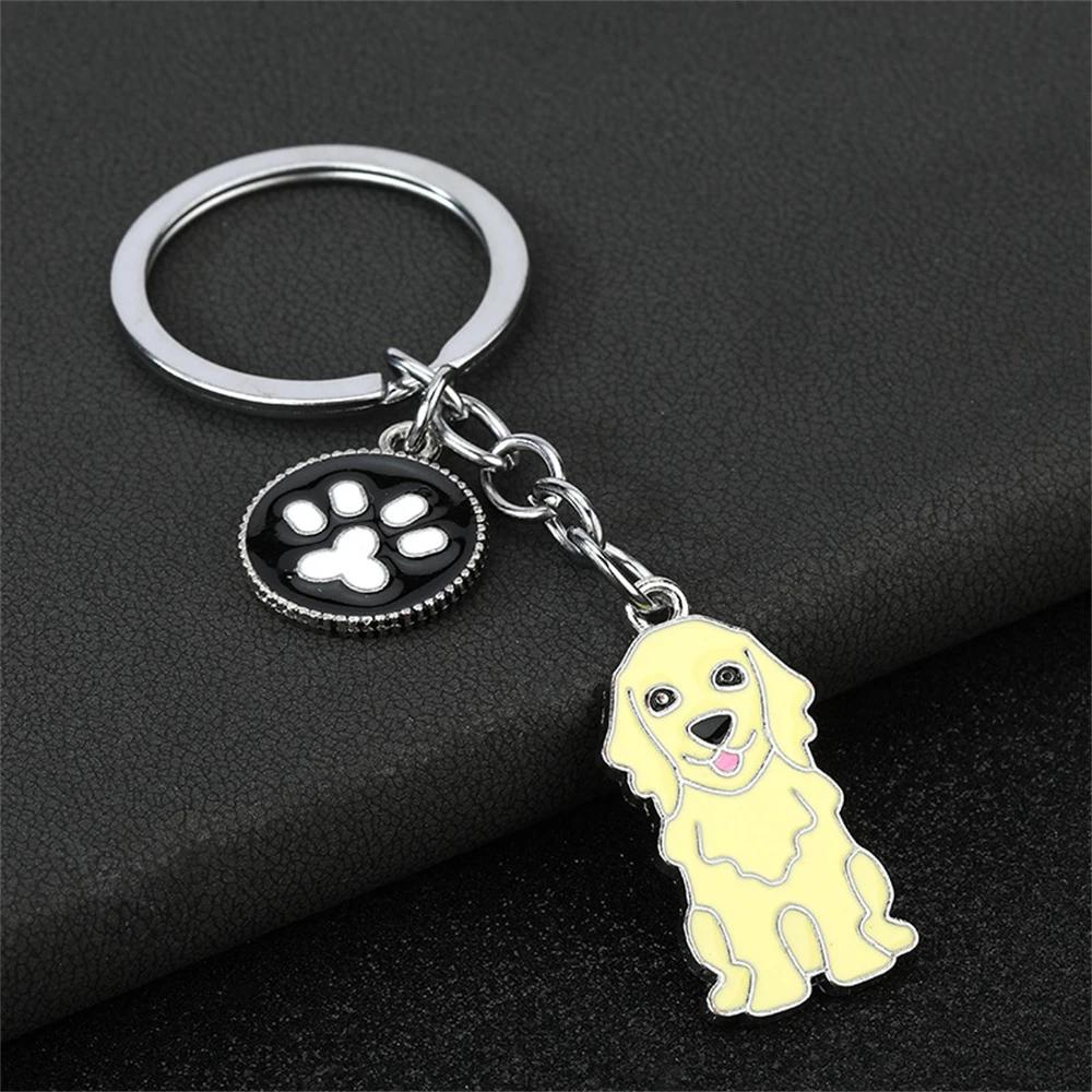 Fashion Alloy French Bulldog Pug Dog Keychain Cute Pet Dog Keyring Bag Handbag Charm Accessories For Women Animal Lovers Gifts