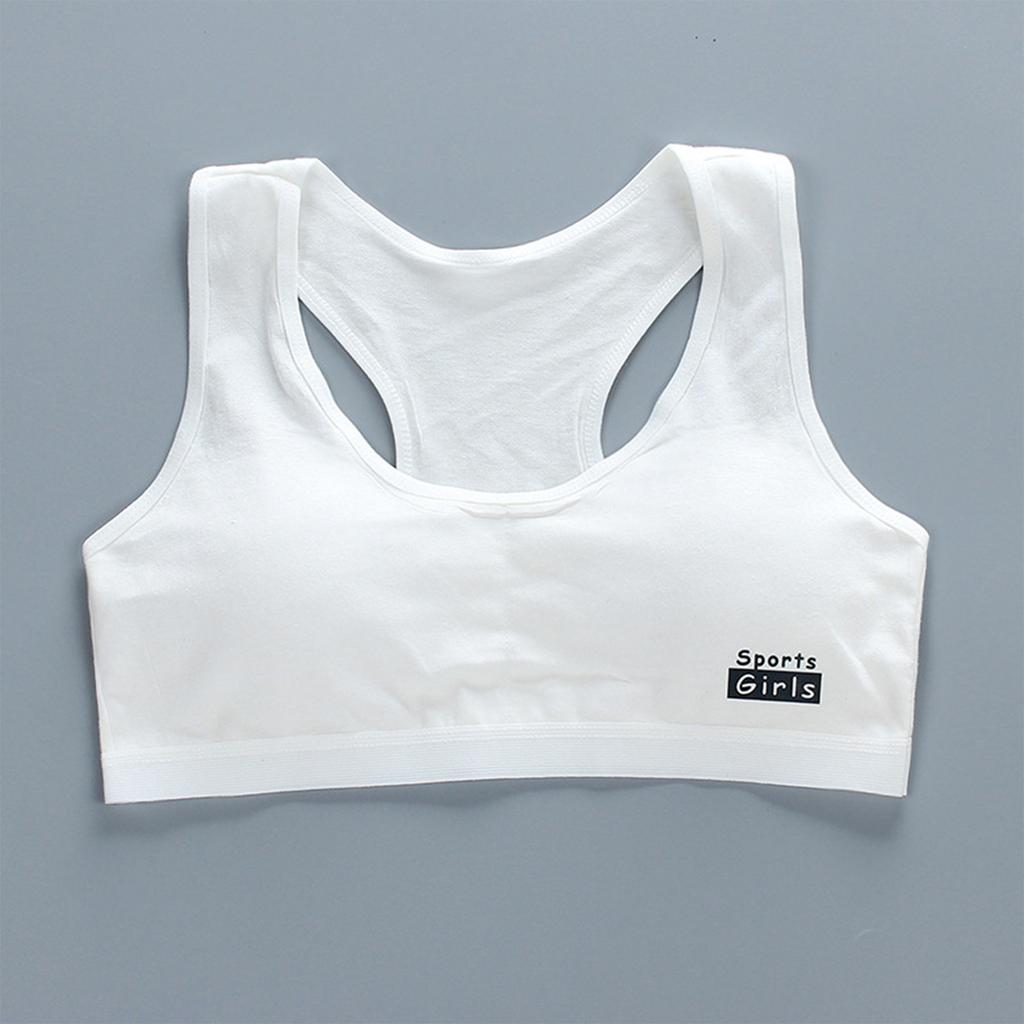 Girls Sports Bra Vest for Developmental Stage Soft Fabric Wireless Design Comfortable Fit Suitable for Elementary School Age Children Activewear Top