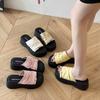 Slippers women's summer outer wear 2025 summer new retro versatile small thick-soled heightening casual sandals shoes