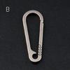 Heavy-Duty Spring Snap Hook Keyring Titanium Keychain Buckles Outdoor Carabiner
