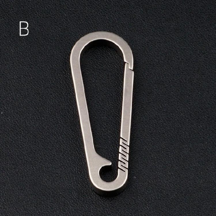 Heavy-Duty Spring Snap Hook Keyring Titanium Keychain Buckles Outdoor Carabiner