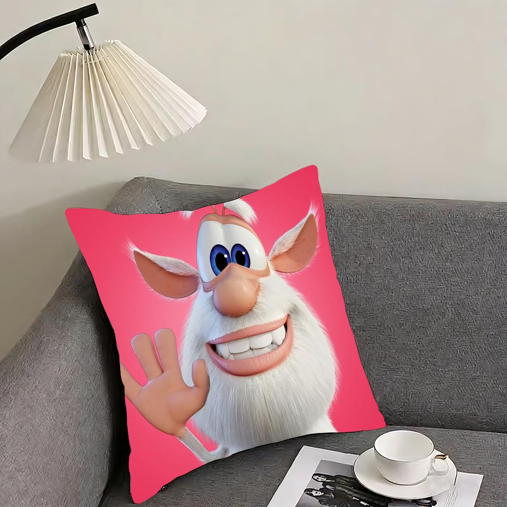 Cute FFourbobBoobaS Cushion Cover Pillowcase Ultra Soft Skin Friendly Fabric Cloud Like Comfort Concealed Zipper