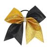 7 Inches Fashion Sparkling Glitter Cheerleading Hair Bow Glitter Grosgrain Ribbon Bows Hair Band Hair Tie For Girls And Women