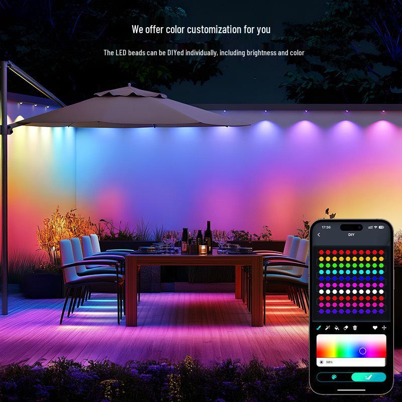 LED Smart Pixel Christmas Tree Lights: Colorful, Waterproof String for Indoor/Outdoor Holiday Decoration