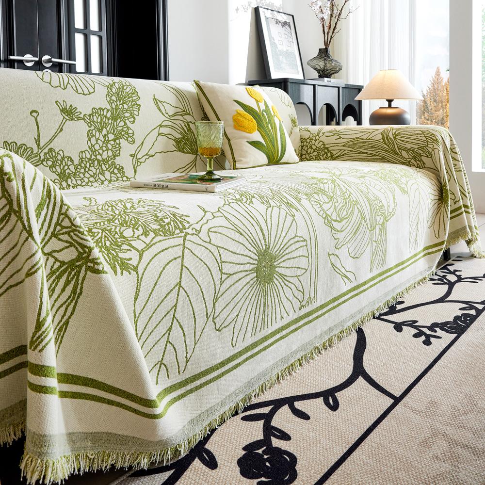 

Доступный роскошный стильный чехол для дивана из синели, ткань Four Seasons, универсальный двусторонний чехол с полным покрытием, нескользящий чехол для дивана 180X130